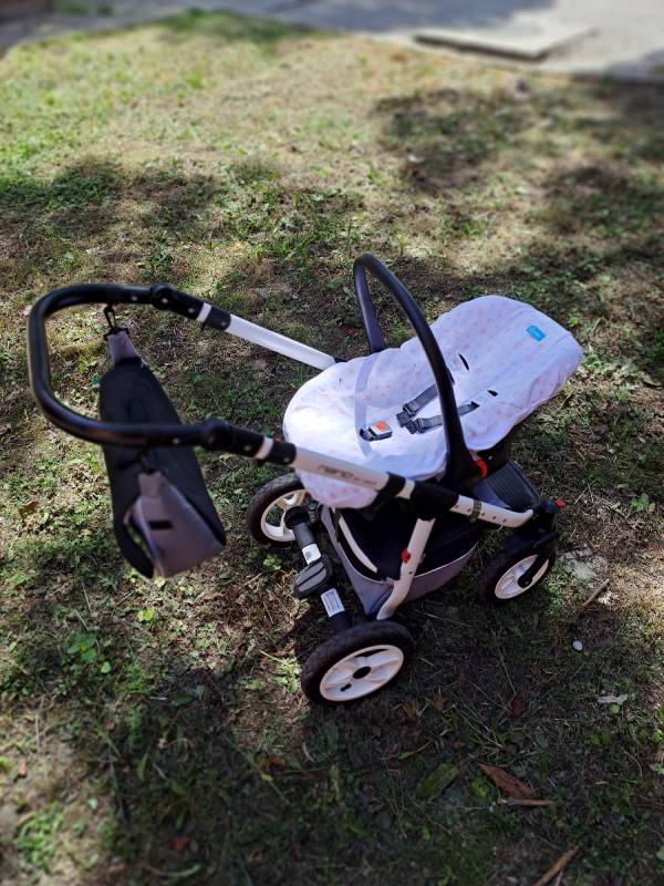  Liberina presvlaka za kolica - bebi auto sedište od pamučnog muslina - Roze zvezdice