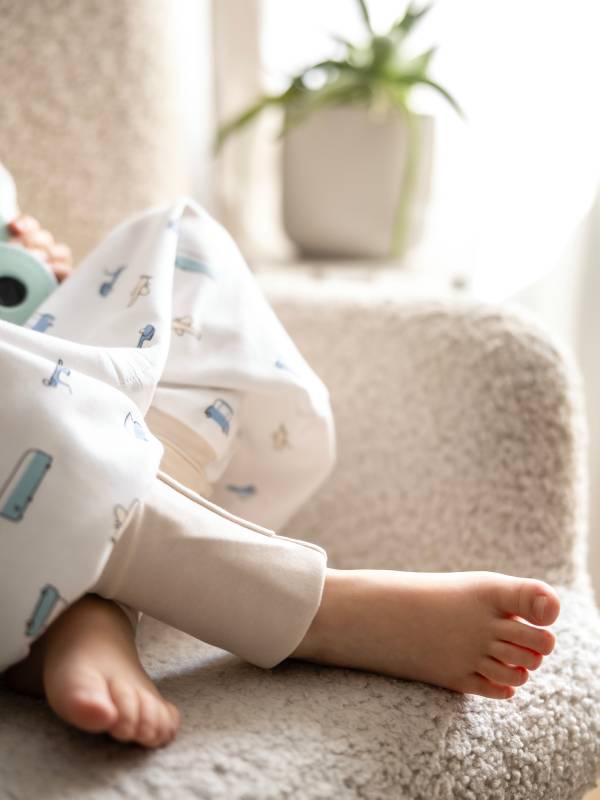 Vreća za spavanje sa nogavicama - dva sloja pamuka - bez rukava - dodatak za stopala - Mali putnik 1.0 TOG