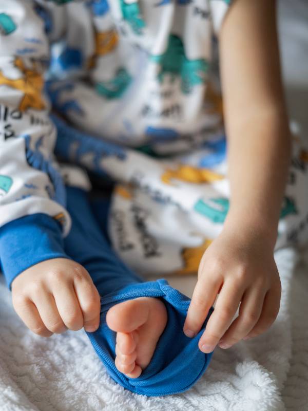 Vreća za spavanje sa nogavicama - dva sloja pamuka - skidajući rukavi - dodatak za stopala - Dino wild - 1.0 TOG