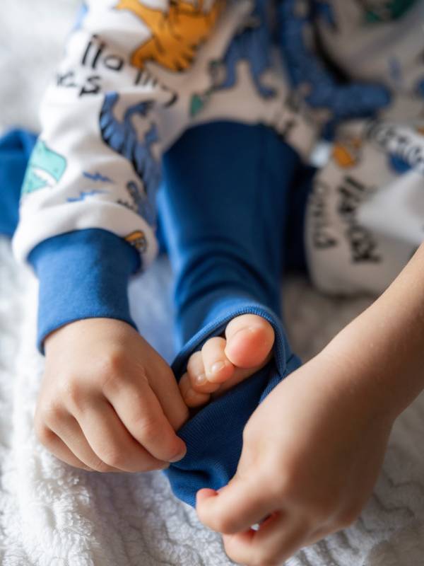 Vreća za spavanje sa nogavicama - dva sloja pamuka - skidajući rukavi - dodatak za stopala - Dino wild - 1.0 TOG