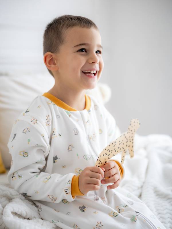 Vreća za spavanje sa nogavicama - dva sloja pamuka - skidajući rukavi - dodatak za stopala - Pospana savana - 1.0 TOG