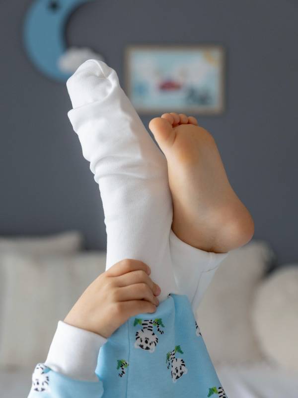 Vreća za spavanje sa nogavicama - dva sloja pamuka - skidajući rukavi - dodatak za stopala - Tigrići - 1.0 TOG