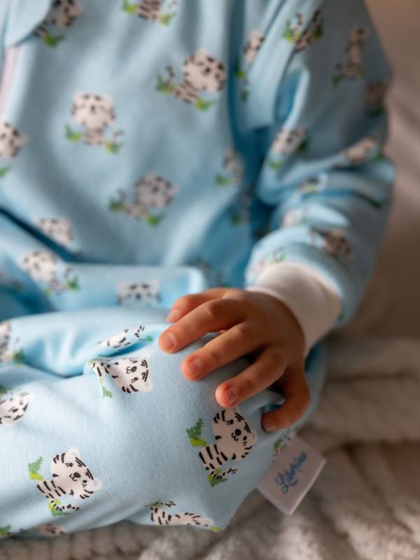 Vreća za spavanje sa nogavicama - dva sloja pamuka - skidajući rukavi - dodatak za stopala - Tigrići - 1.0 TOG