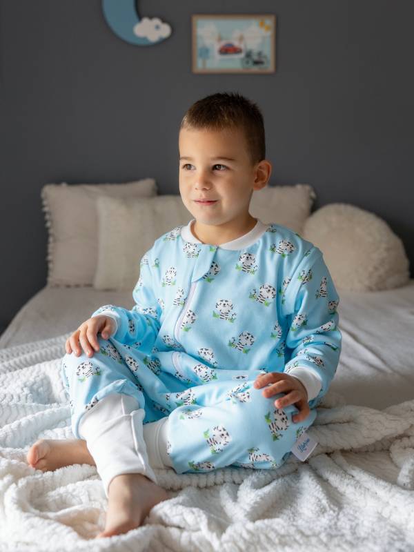 Vreća za spavanje sa nogavicama - dva sloja pamuka - skidajući rukavi - dodatak za stopala - Tigrići - 1.0 TOG