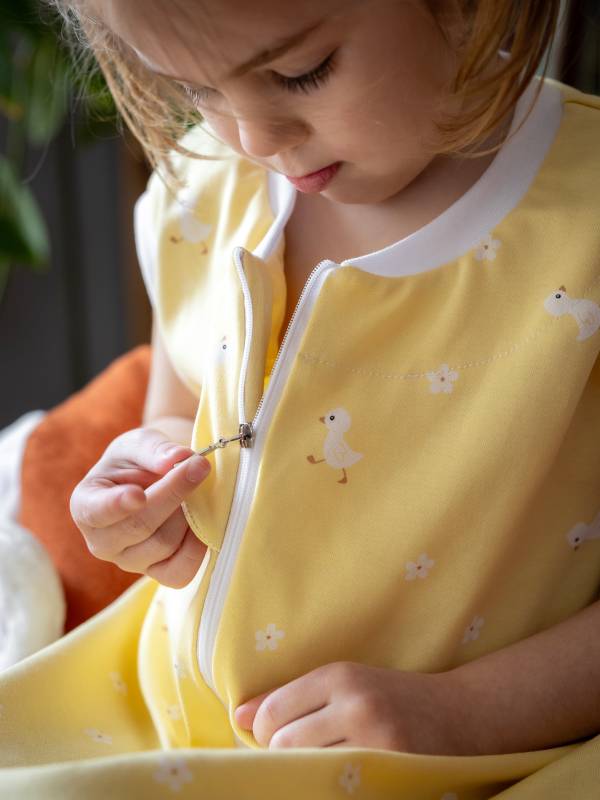 Vreća za spavanje sa nogavicama - jedan sloj pamuka - bez rukava - dodatak za stopala - Bele rade - 0.5 TOG