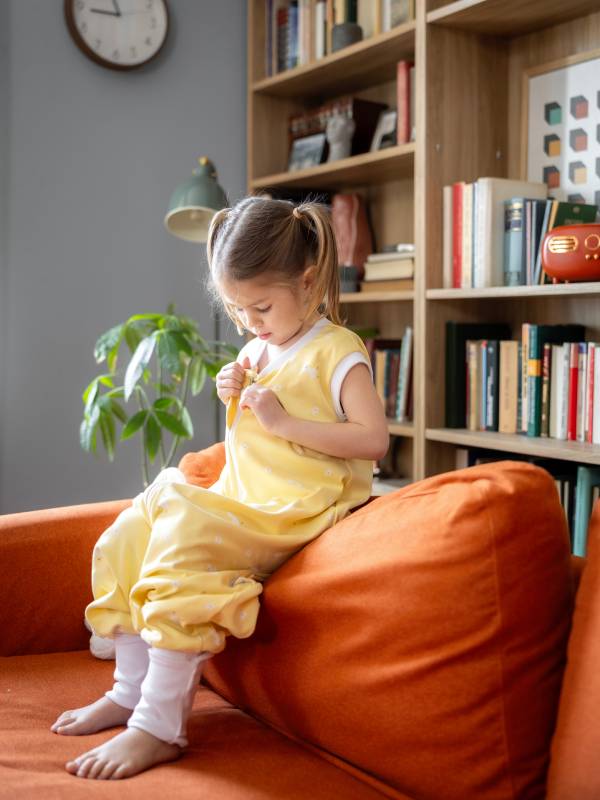 Vreća za spavanje sa nogavicama - jedan sloj pamuka - bez rukava - dodatak za stopala - Bele rade - 0.5 TOG