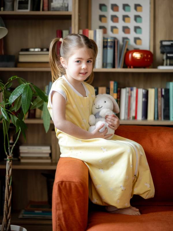 Vreća za spavanje sa nogavicama - jedan sloj pamuka - bez rukava - dodatak za stopala - Bele rade - 0.5 TOG