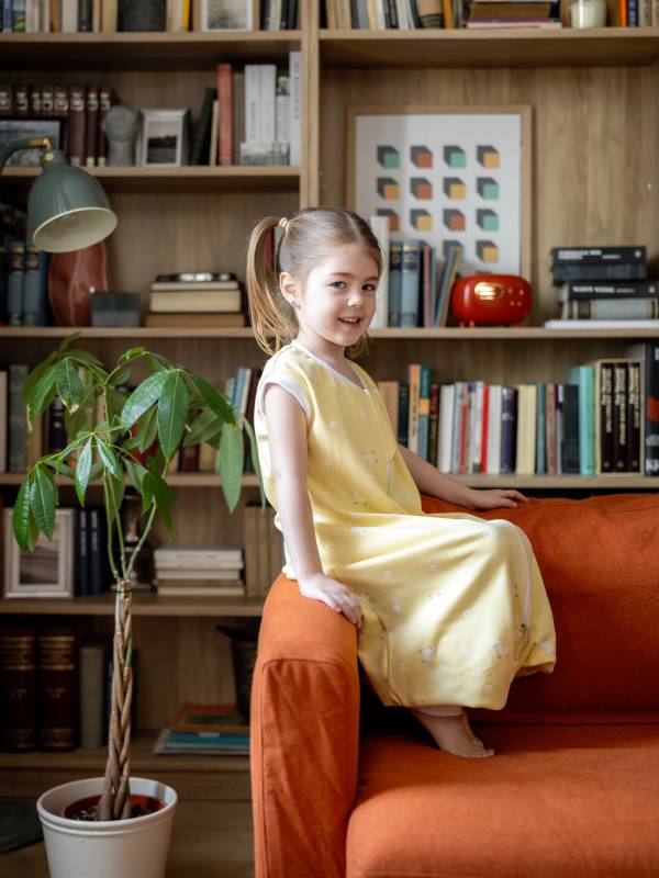 Vreća za spavanje sa nogavicama - jedan sloj pamuka - bez rukava - dodatak za stopala - Bele rade - 0.5 TOG