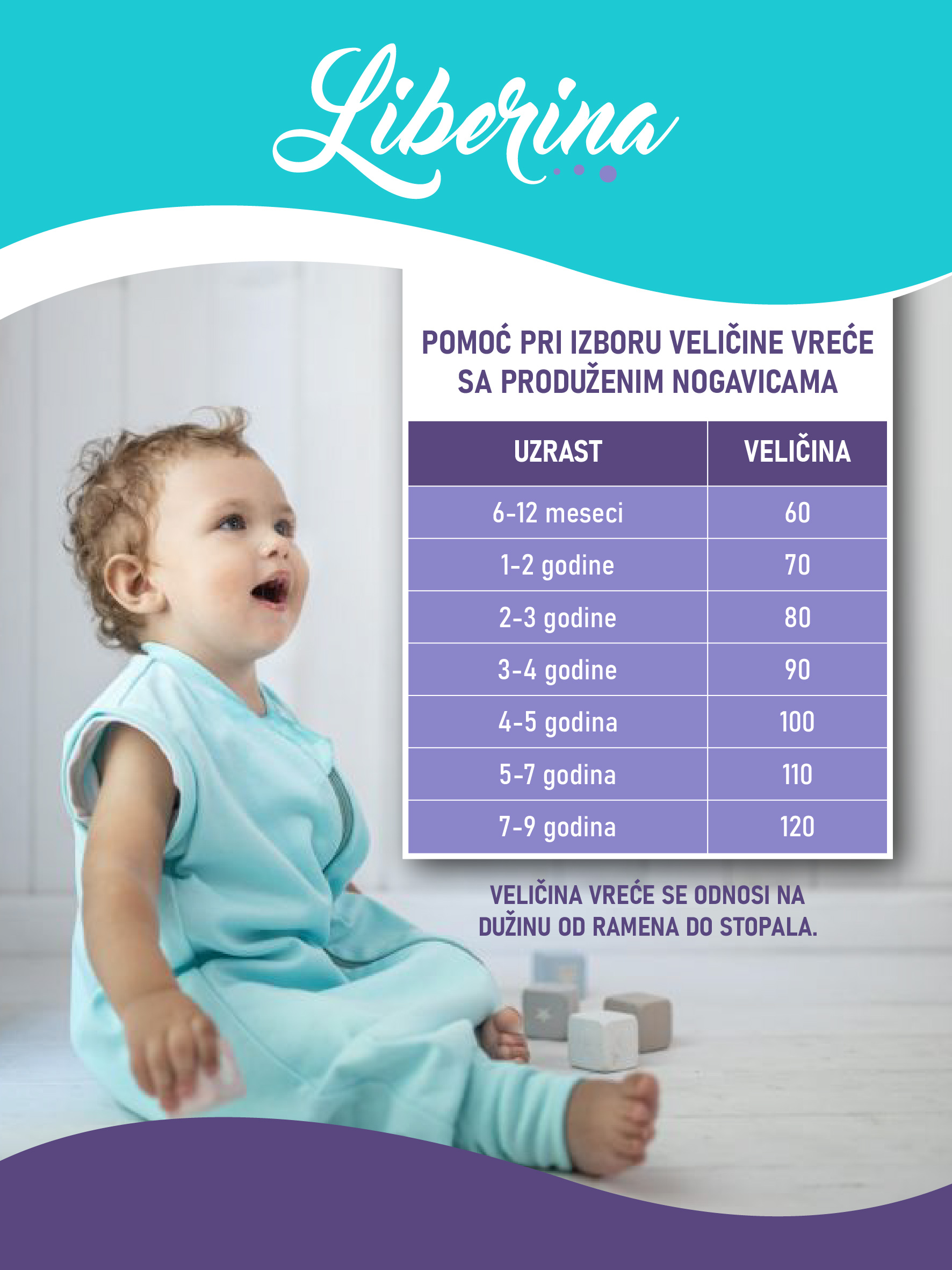 Liberina vreća za spavanje sa nogavicama - jedan sloj pamuka - bez rukava - dodatak za stopala - Roze - 0.5 TOG
