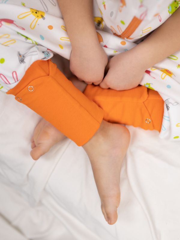  Liberina vreća za spavanje sa nogavicama - jedan sloj punijeg pamuka - bez rukava - dodatak za stopala - Zeke narandžaste