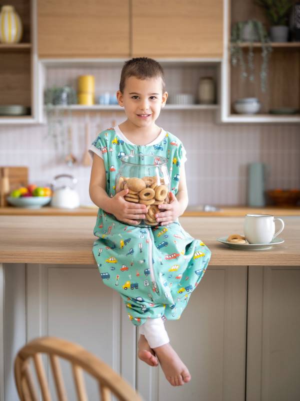 Vreća za spavanje sa klasicnim nogavicama - jedan sloj pamuka - bez rukava - Vesela vožnja - 0.5 TOG