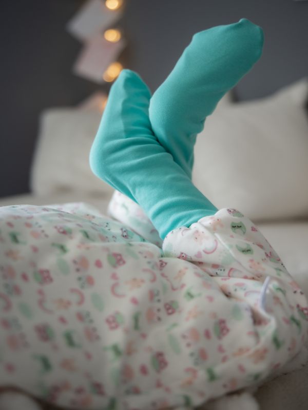 Liberina vreća za spavanje sa nogavicama -punjena - dugi rukavi koji se skidaju - dodatak za stopala - Šarene sove
