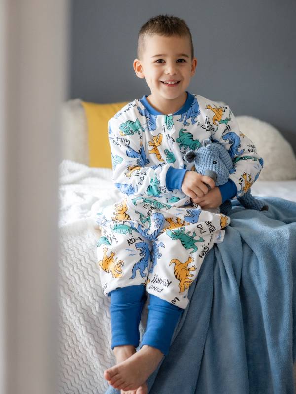 Vreća za spavanje sa nogavicama - punjena - skidajući rukavi - dodatak za stopala - Dino wild - 2.5 TOG