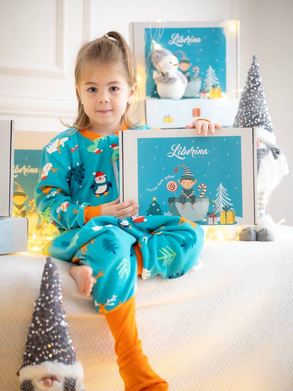 Vreća za spavanje sa nogavicama - punjena - skidajući rukavi - dodatak za stopala - Novogodišnja - 2.5 TOG