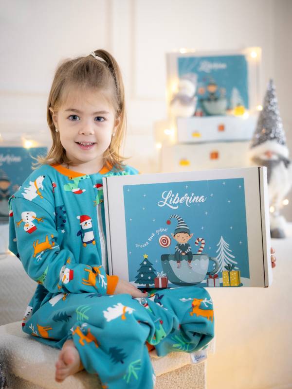 Vreća za spavanje sa nogavicama - punjena - skidajući rukavi - dodatak za stopala - Novogodišnja - 2.5 TOG