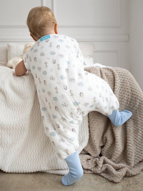 Vreća za spavanje sa nogavicama - punjena - skidajući rukavi - dodatak za stopala - Plava Savana - 2.5 TOG