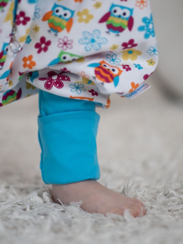 Liberina vreća za spavanje sa nogavicama - dva sloja pamuka - dugi rukavi koji se skidaju- dodatak za stopala - Sovice