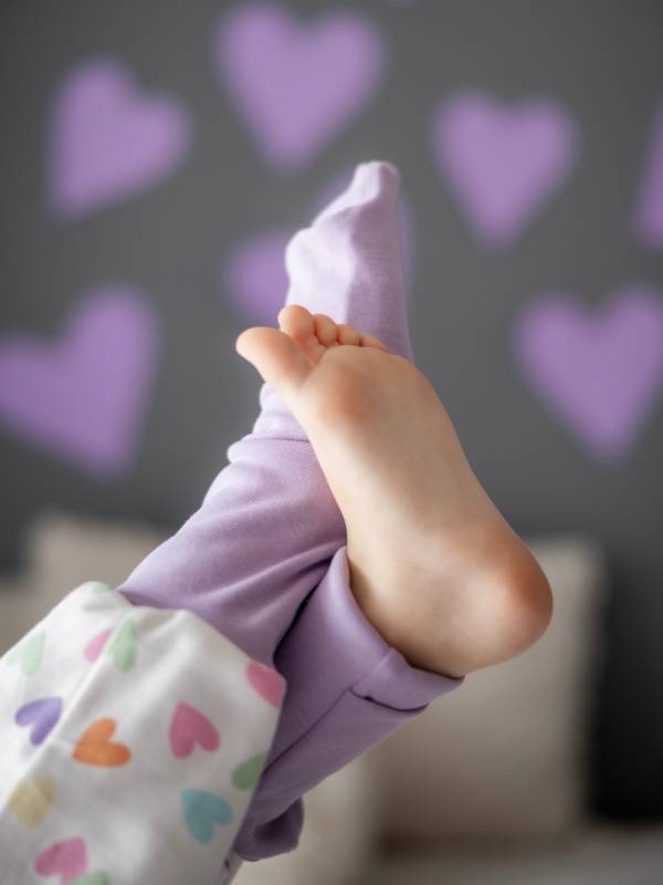 Vreća za spavanje sa nogavicama - dva sloja pamuka - skidajući rukavi - dodatak za stopala - Srca - 1.0 TOG