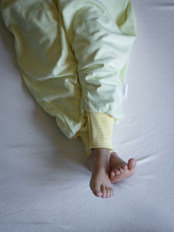 Liberina vreća za spavanje sa nogavicama - jedan sloj tankog pamuka - bez rukava - Žuta