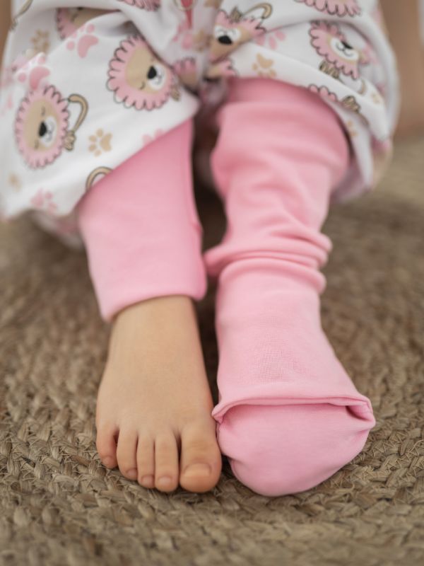 Liberina vreća za spavanje sa nogavicama - punjena - bez rukava - dodatak za stopala - Roze lavići
