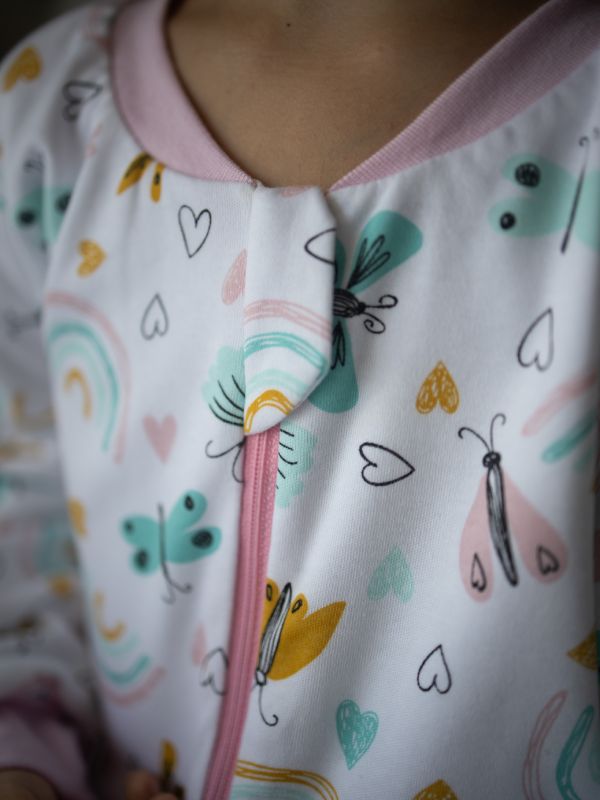 Liberina vreća za spavanje sa nogavicama - punjena- dugi rukavi koji se skidaju - dodatak za stopala - Leptirići