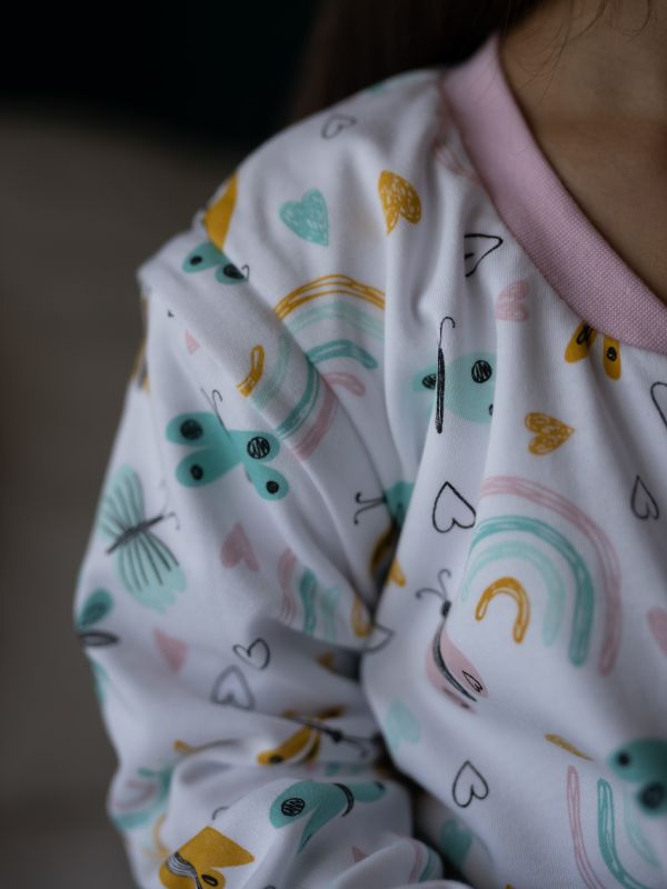 Liberina vreća za spavanje sa nogavicama - punjena- dugi rukavi koji se skidaju - dodatak za stopala - Leptirići